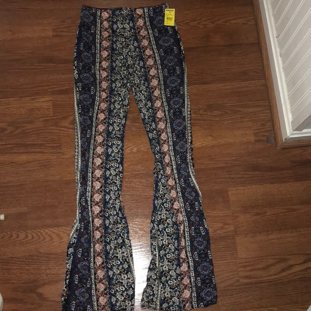 Colorful pattern Flare stretch pants